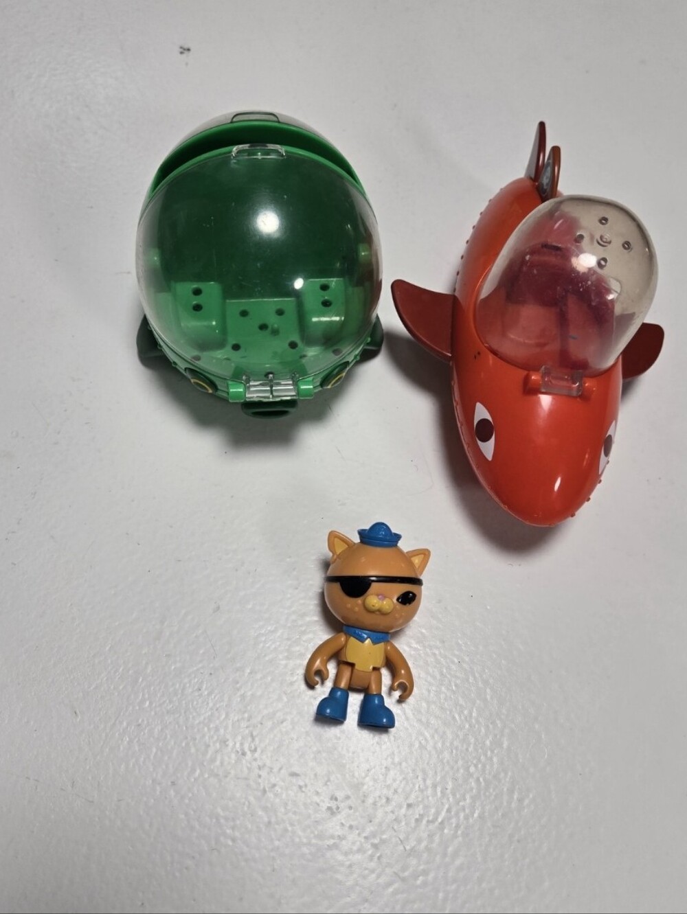 Octonauts Gup E 5.5" Gup B Tiger Shark 7" Submarines & Diver Kwazii 3" Figure